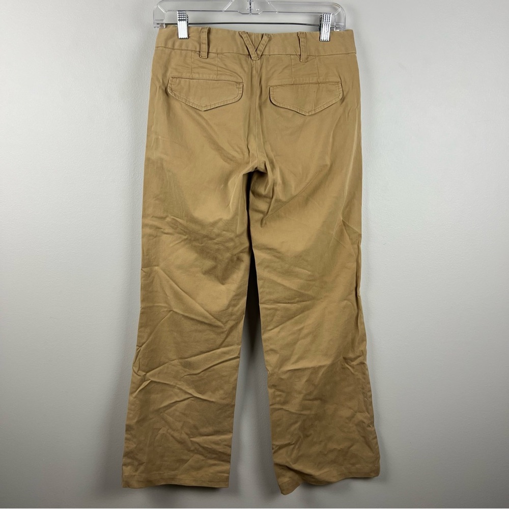 NWT Vince Tan Wide Flare-Leg Flat Front Chino Pants - Picture 3 of 7